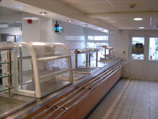 Hot and Cold Stainless Steel Servery Counter