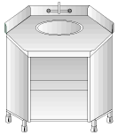 IMC Bartender Bar System Corner Unit with Wash Hand Basin