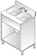 IMC Bartender Bar System Double Sink Unit